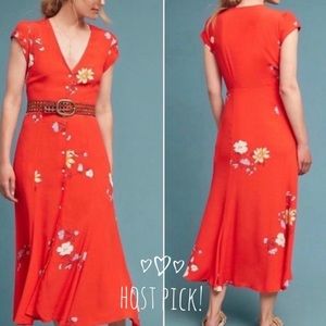 CAPULET LANESBORO RED FLORAL MIDI DRESS